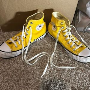 Converse Yellow High-Top Sneakers with White Accents